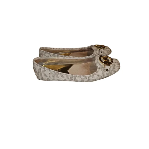 Michael Kors MK Flats Loafers Shoes Women's Size 7.5 Vanilla - Picture 5 of 12